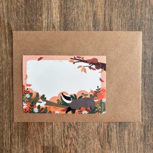 pre order: a7 adresstickers dieren in herfst natuur