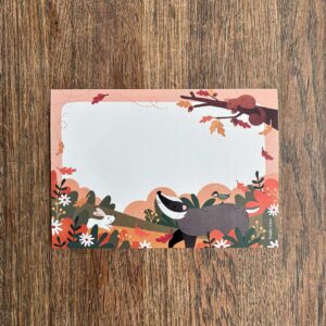 pre order: a7 adresstickers dieren in herfst natuur