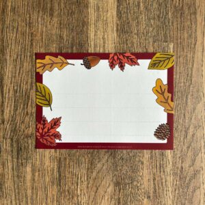 a7 adresstickers herfstbladeren