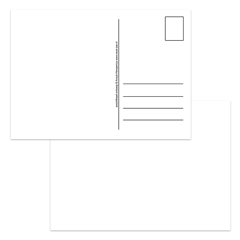 Af en toe Isolator Voorwaarden Blanco ansichtkaart van Nouk-san | Post & Papier