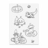 Set van 6 clear stamps pompoenen en katten van Zon & Maan