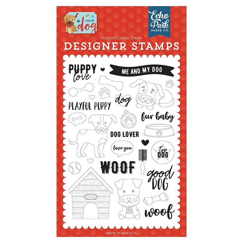 Clear Stamps I Love My Dog van Echo Park