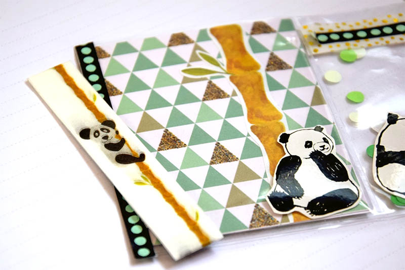 DIY mini pocketletter panda vakje 1a