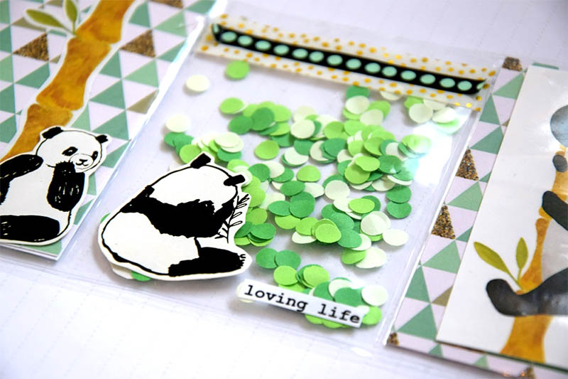 DIY mini pocketletter panda vakje 2a