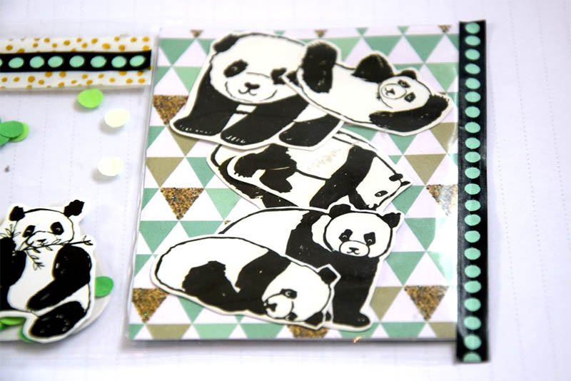 DIY mini pocketletter panda vakje 3a