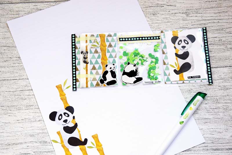 DIY mini pocketletter panda
