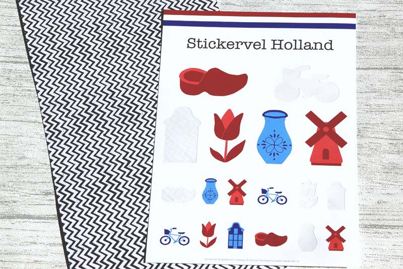 DIY mini vlaggenlijn Holland: benodigdheden