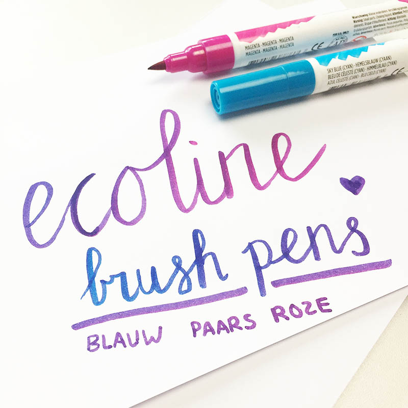 Ecoline brush pens blenden