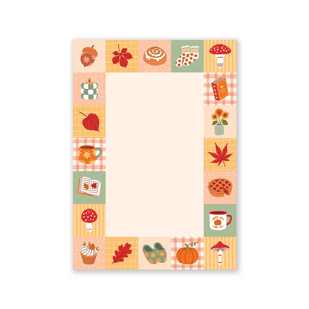 a6 notitieblaadjes fall patchwork