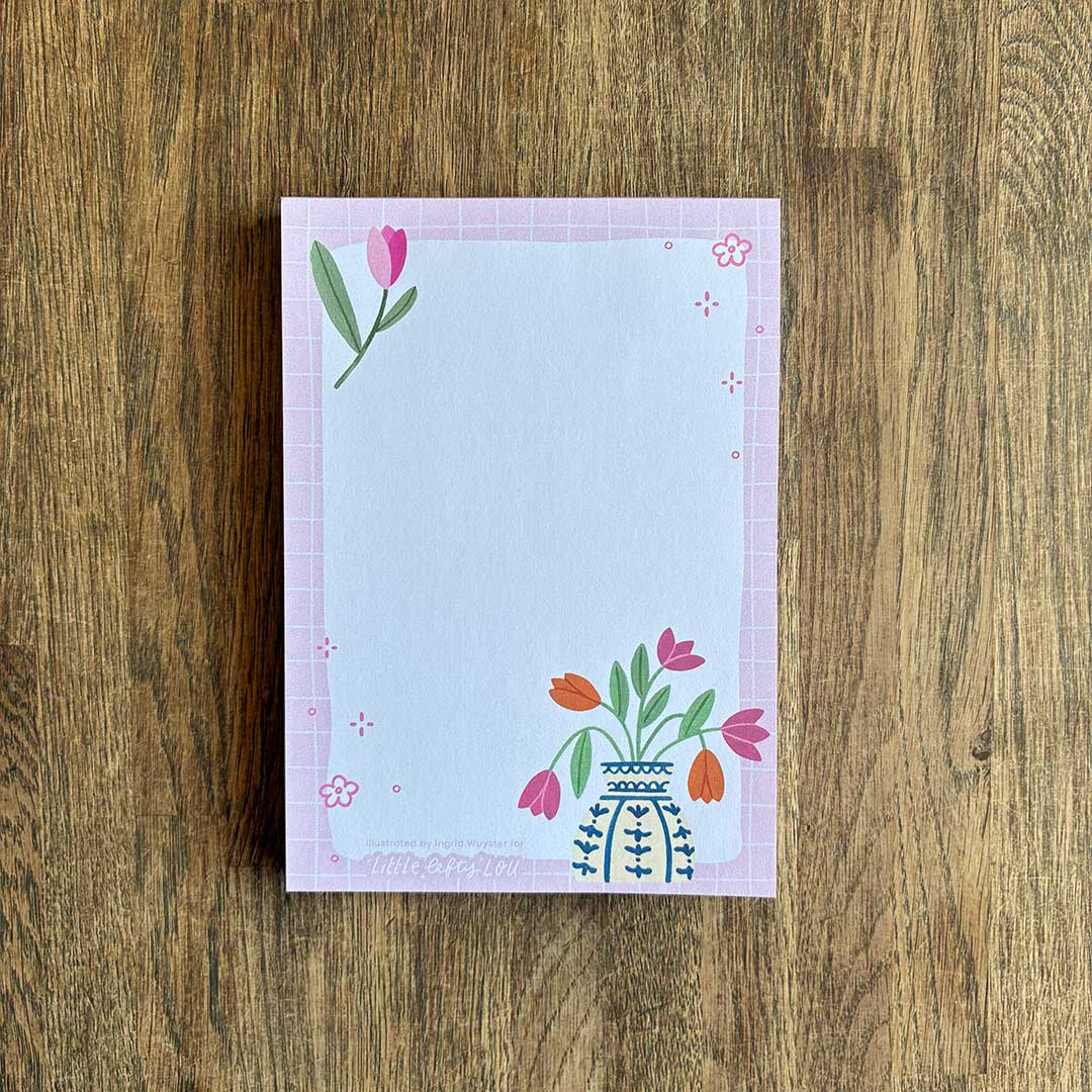 a6 notitieblaadjes tulpen
