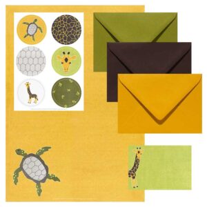 Postpapier Giraf & Schildpad van Nouk-san