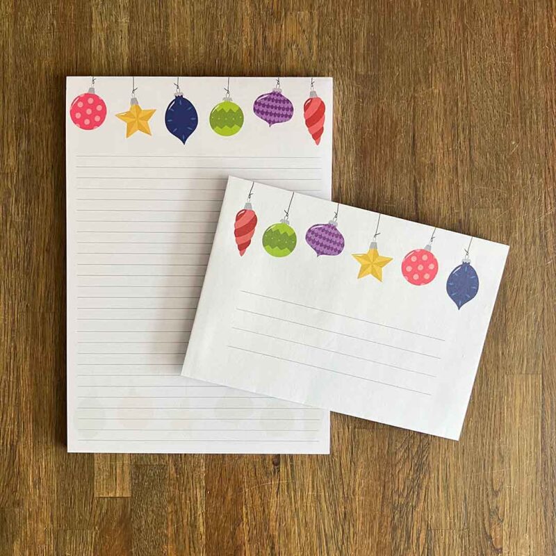 Postpapier Kerstballen