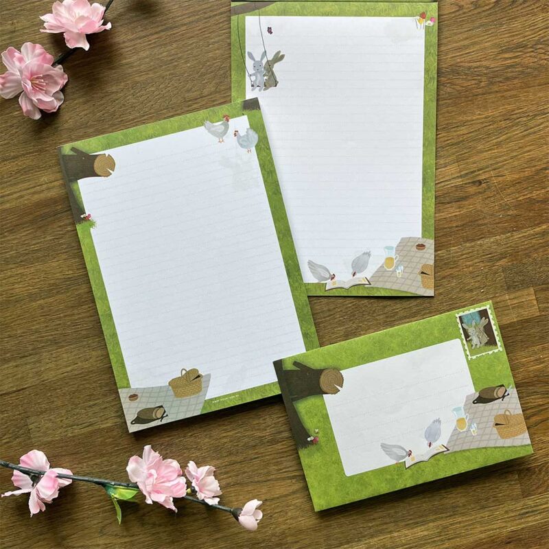 Postpapier Picknick in Park - Afbeelding 3