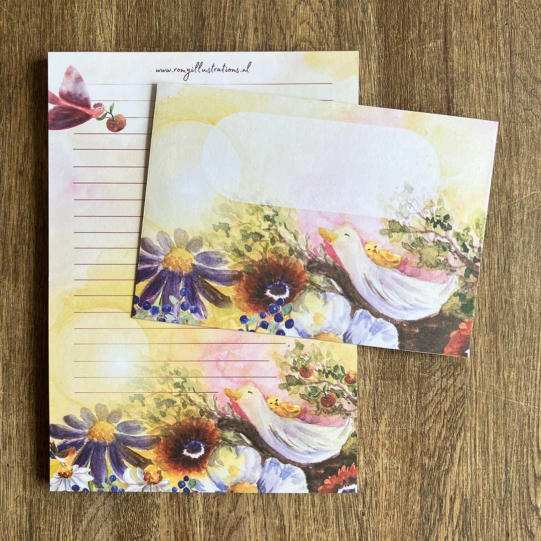 Postpapier Zonnegroet