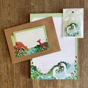 Postpapier Hertjes en Zwanen