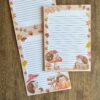 a5 briefpapier autumn hedgehogs and leaves