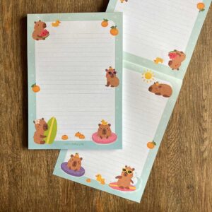 A5 Briefpapier Capybara Beach Day