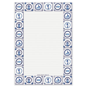 Interessepeiling: A5 Briefpapier Delftsblauw