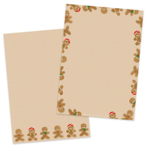 a4 briefpapier gingerbread