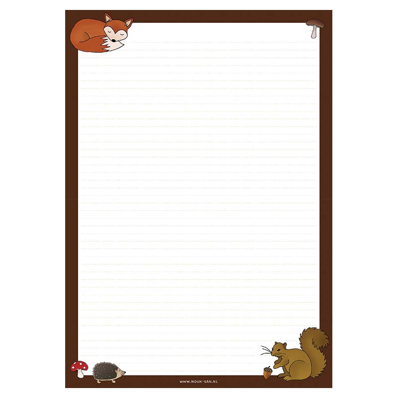a4 briefpapier herfst natuur