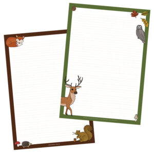a5 briefpapier herfst