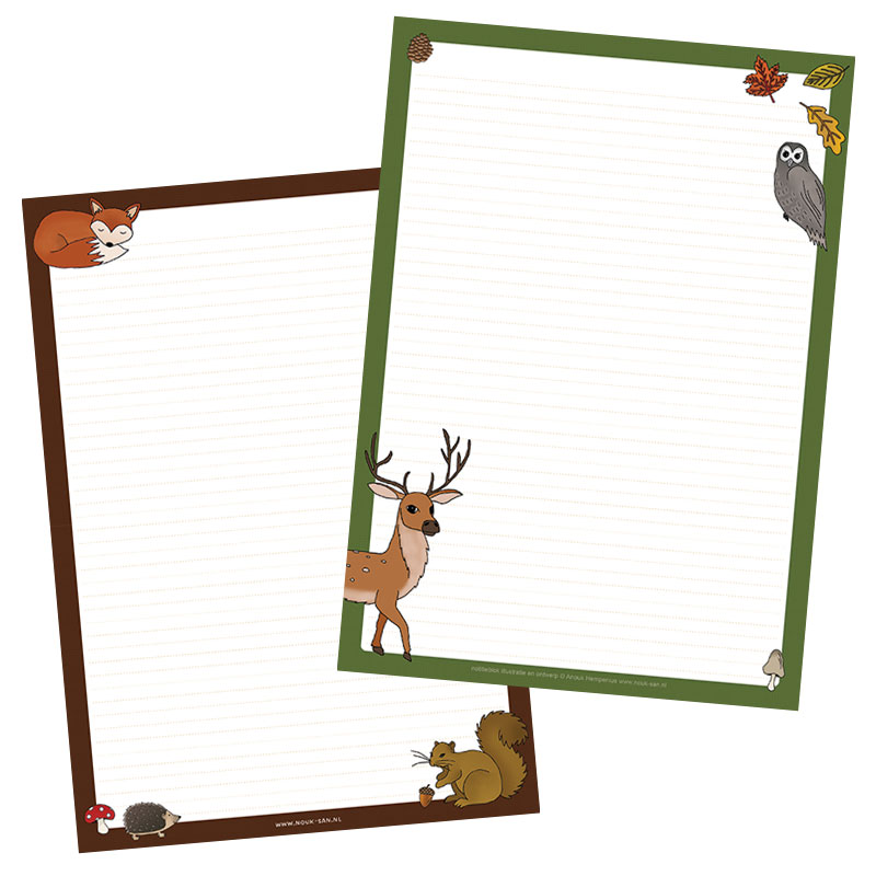 a5 briefpapier herfst