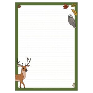 a4 briefpapier herfst natuur