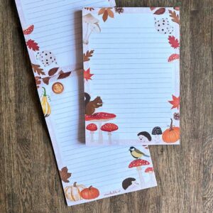 a5 briefpapier herfstseizoen