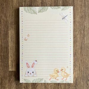 A5 Briefpapier Lentekonijntje en Eendjes