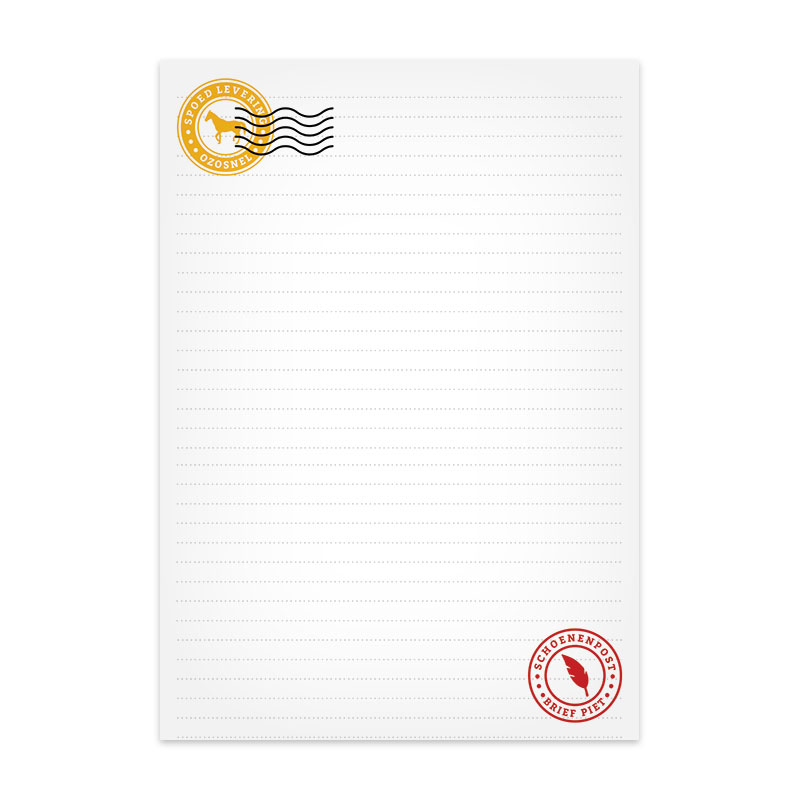 a5 briefpapier sinterklaas post
