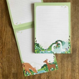 A5 Briefpapier Zwanen en Hertjes
