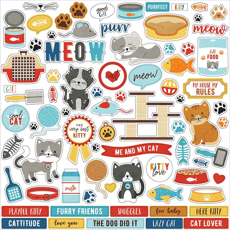 Stickers I Love My Cat van Echo Park