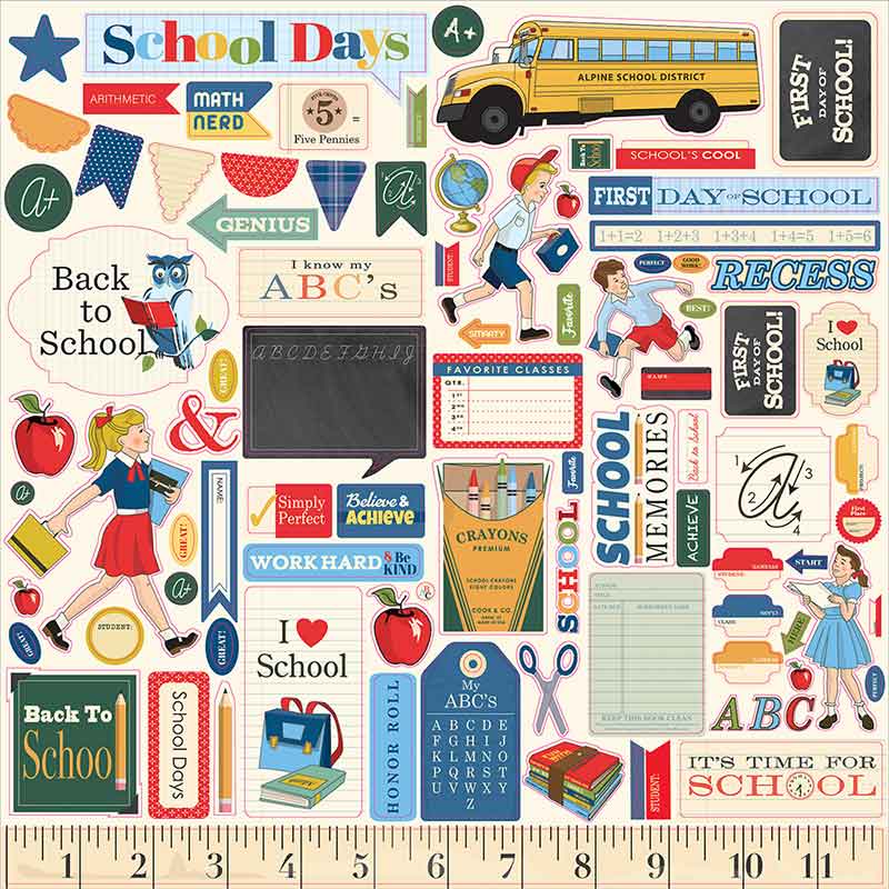 Stickers School Days van Carta Bella
