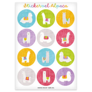 Interessepeiling: A5 Stickervel Alpaca's