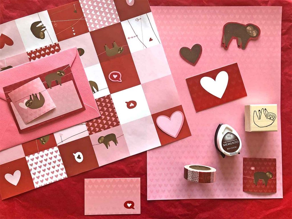 Valentijnspost maken: dubbele kaart benodigdheden